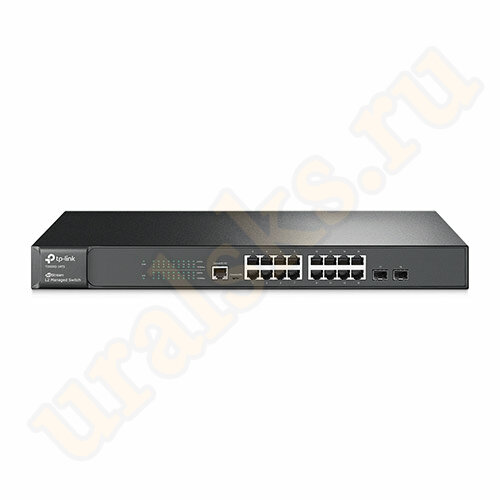 T2600G-18TS (TL-SG3216) JetStream 16-портовый гигабитный управляемый коммутатор 2+ уровня с 2 SFP-слотами