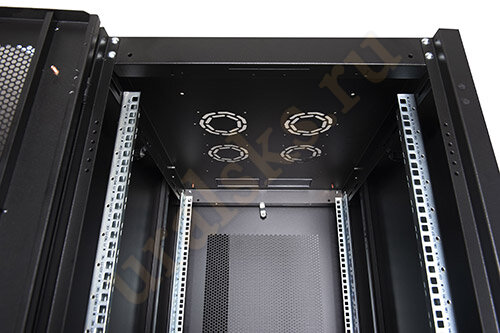 DR-748221 Шкаф напольный Datarex 19", 26U 800х800, двойная передняя дверь металл, двойная задняя металлическая дверь, черный