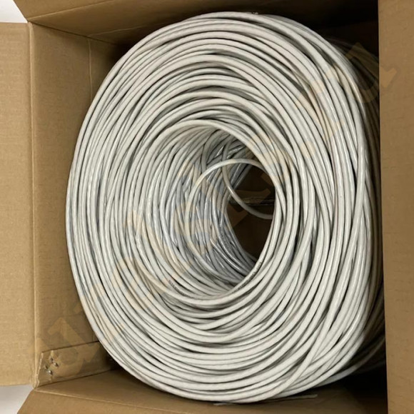 EWS Витая пара UTP кат. 5Е, медь, 4х2, серый PVC, для внутренней прокладки, НЕ экранированный, бухта 305м (d0,48мм)