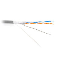 Hyperline FUTP2-C5-S24-IN-LSZH-GY-500 Кабель витая пара, экранированная F/UTP, категория 5, 2 пары (24 AWG), одножильный (solid), экран - фольга, LSZH, нг(С)-HF, -40°C - +60°C, серый Hyperline FUTP2-C5-S24-IN-LSZH-GY-500 Кабель витая пара, экранированная F/UTP, категория 5, 2 пары (24 AWG), одножильный (solid), экран - фольга, LSZH, нг(С)-HF, -40°C - +60°C, серый
