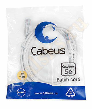 Cabeus PC-UTP-RJ45-Cat.5e-2m-WH-LSZH Патч-корд UTP, категория 5e, 2 м, LSZH, неэкранированный, белый