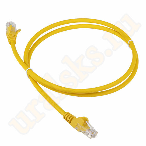 Патч-корд LAN-PC45/U5E-0.5-YL RJ45 4 пары, UTP 5е, 0.5 м, желтый, LSZH