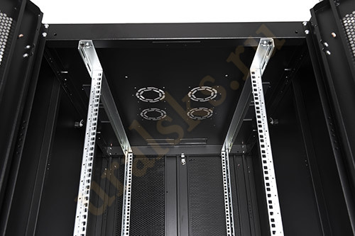 DR-748621 Шкаф напольный Datarex 19", 47U 800х800, двойная передняя дверь металл, двойная задняя металлическая дверь, черный