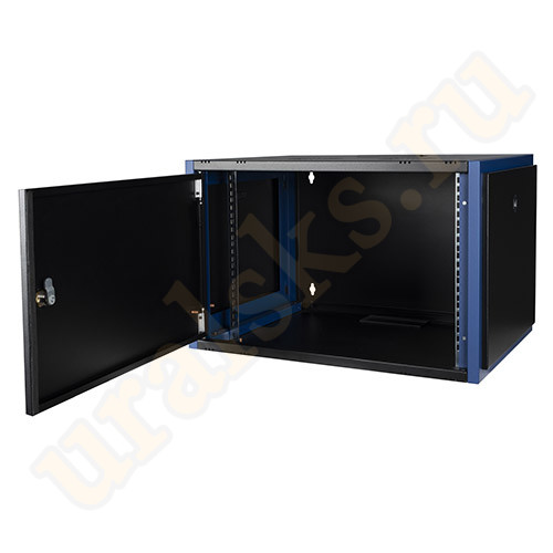 DR-610011 Настенный шкаф 19", 7U 600х450, дверь металл, черный