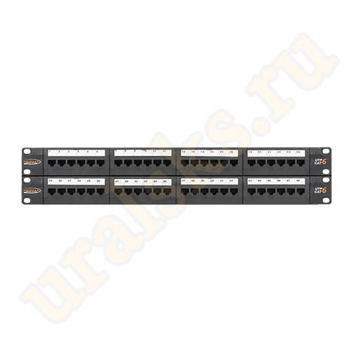 NMC-RP48UE2-2U-BK Патч-панель NIKOMAX 48 портов, 19", 2U, категория 6