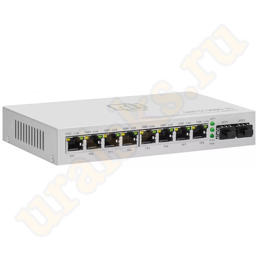 SNR-S1908G-2S Неуправляемый коммутатор 10 портов (2 порта SFP)