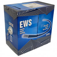 EWS Витая пара F/UTP кат. 5Е, медь, 4х2, серый PVC, для внутренней прокладки, Экранированный, бухта 305м (d0,46мм)