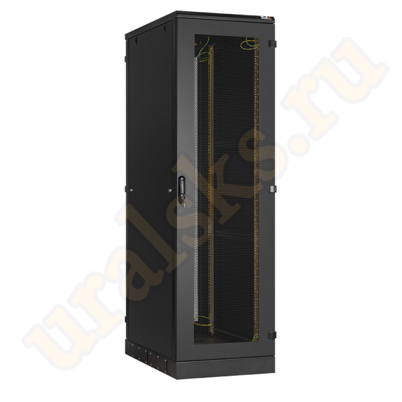 TFA-428080-PMPM-BK Напольный шкаф 19", 42U, перфорированные двери, цельнометаллические стенки, Ш800хВ2060хГ800мм, в разобранном виде, черный